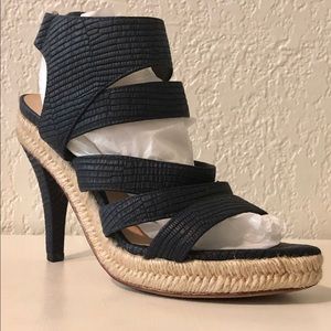 Loeffler Randall Navy Strappy Sandals